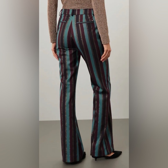 Scotch & Soda Violet Glitter Striped Flare Pants, sz 32x30 - Picture 3 of 16